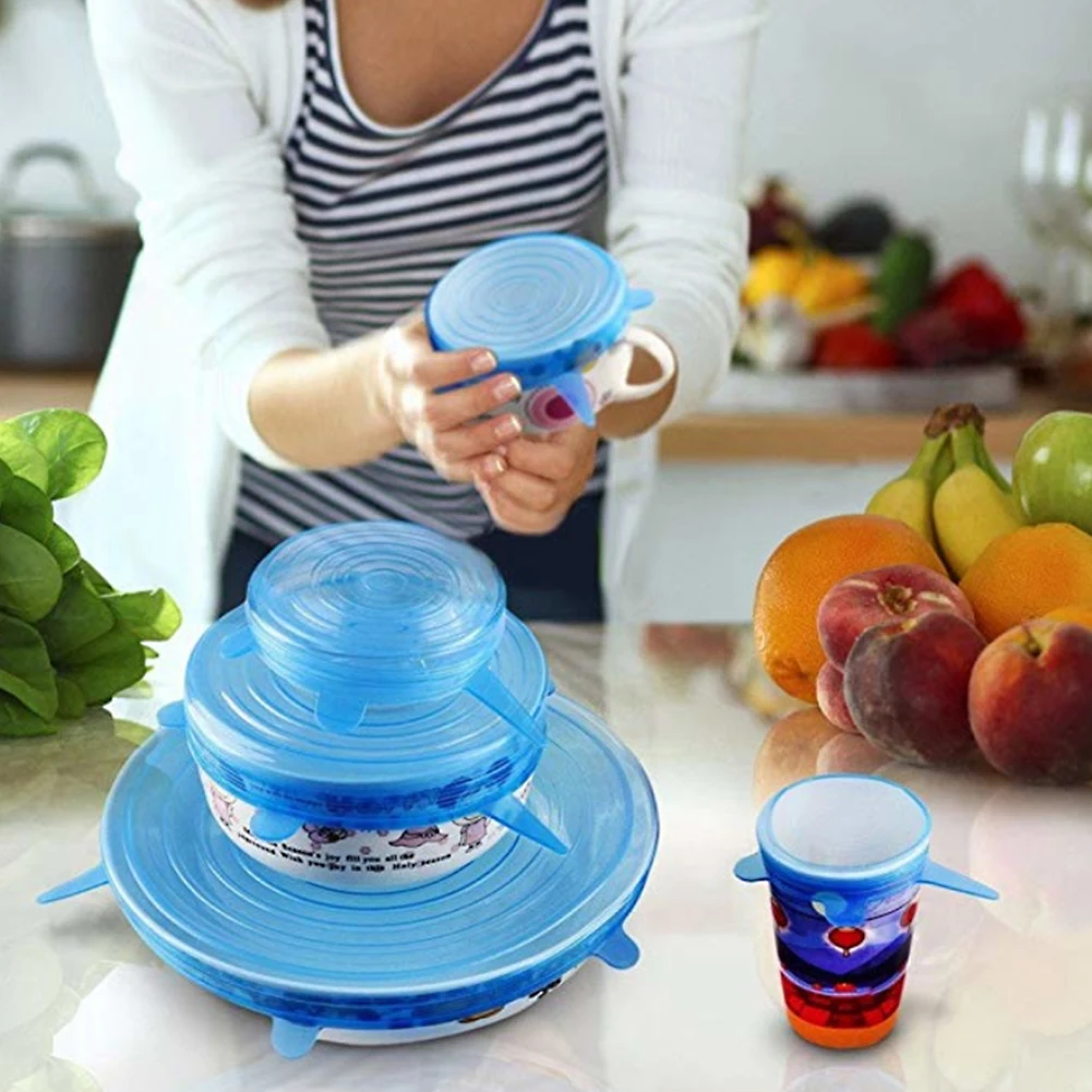 Multi-functional Universal Silicone Stretch Lid Practical Durable Kitchen Cookware Reusable Pan Bowl Pot Seal Cover
Multi-functional Universal Silicone Stretch Lid Practical Durable Kitchen Cookware Reusable Pan Bowl Pot Seal Cover