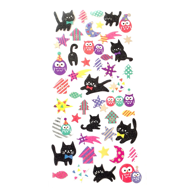Cute Cat Owls Paper Sticker Sheets 
Cute Cat Owls Paper Sticker Sheets