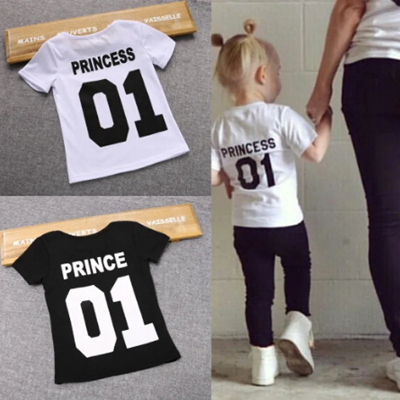 Детская забавная футболка футболки для мальчиков с принцессой девочек детские