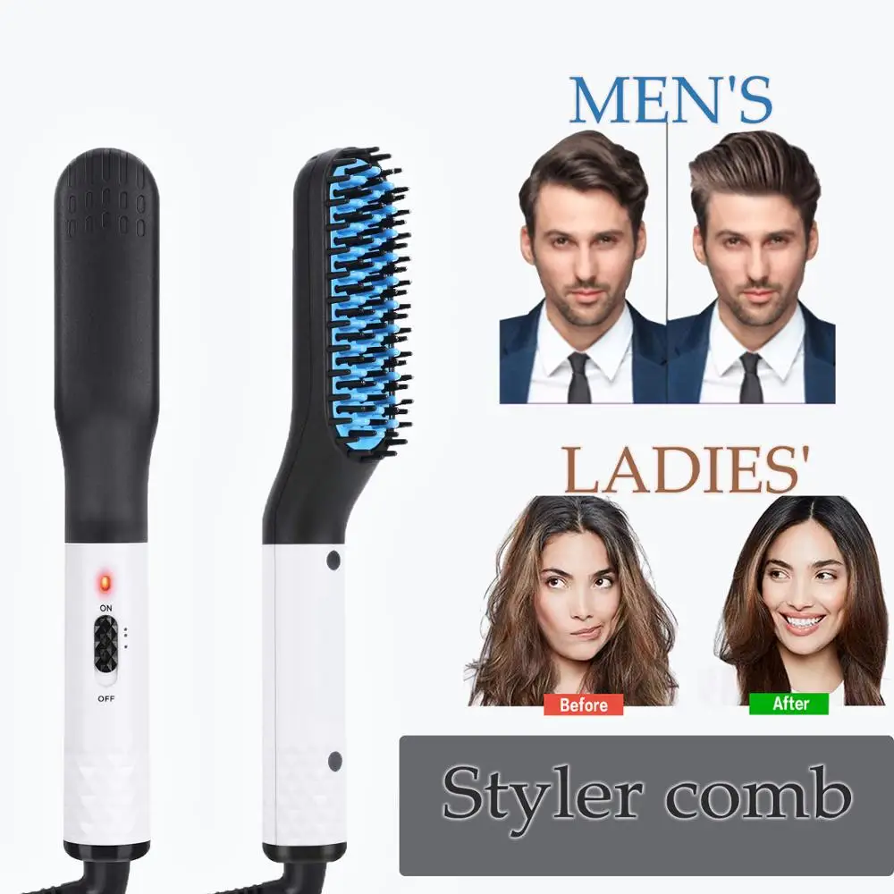 Hair Straightener Brush Fast Heating Hair Comb 3 In 1 Hairdryer Brush Electric Hair Iron Styling Tools Beard Comb Hot Air Brush 
Hair Straightener Brush Fast Heating Hair Comb 3 In 1 Hairdryer Brush Electric Hair Iron Styling Tools Beard Comb Hot Air Brush