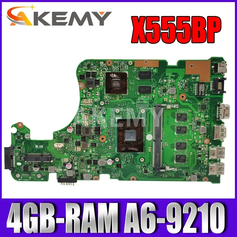 NEW AKEMY X555QG Laptop Motherboard for ASUS X555Q X555B X555BP K555B A555B K555Q original Mainboard 4GB-RAM A6-9210-CPU R5-M420
NEW AKEMY X555QG Laptop Motherboard for ASUS X555Q X555B X555BP K555B A555B K555Q original Mainboard 4GB-RAM A6-9210-CPU R5-M420
