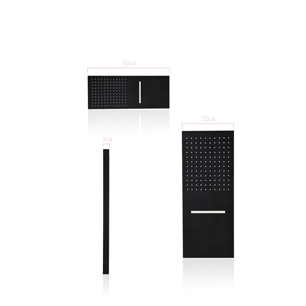 Waterfall Rainfall Shower Faucet Black Bathroom In Wall Mounted Multi-function Mixer Tap with Brass Handheld 4 Sprayer Body Jets 
Waterfall Rainfall Shower Faucet Black Bathroom In Wall Mounted Multi-function Mixer Tap with Brass Handheld 4 Sprayer Body Jets