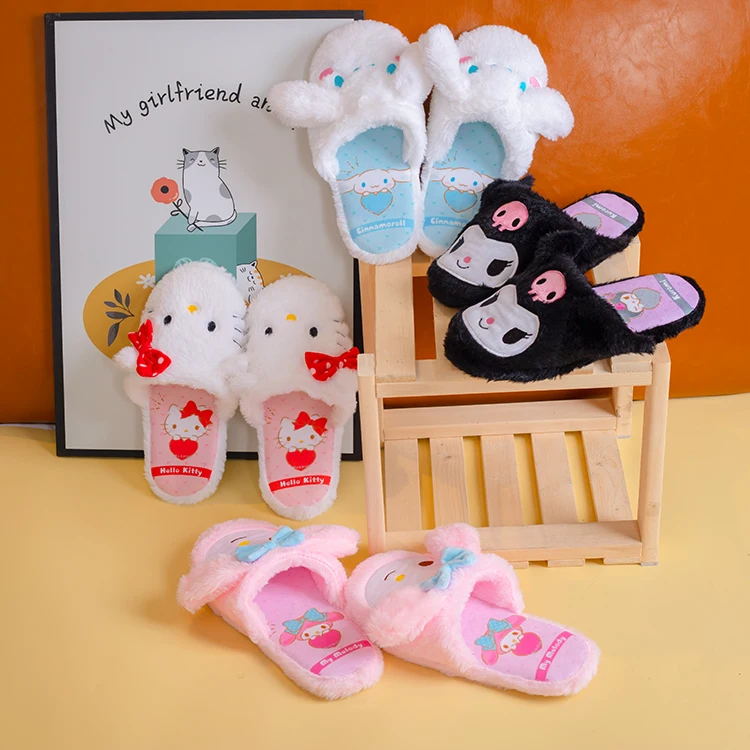 Cartoon Kawaii Mymelody Kuromi Cinnamoroll Plush Three-Dimensional Home Dormitory Floor Slippers Plush Slippers
Cartoon Kawaii Mymelody Kuromi Cinnamoroll Plush Three-Dimensional Home Dormitory Floor Slippers Plush Slippers