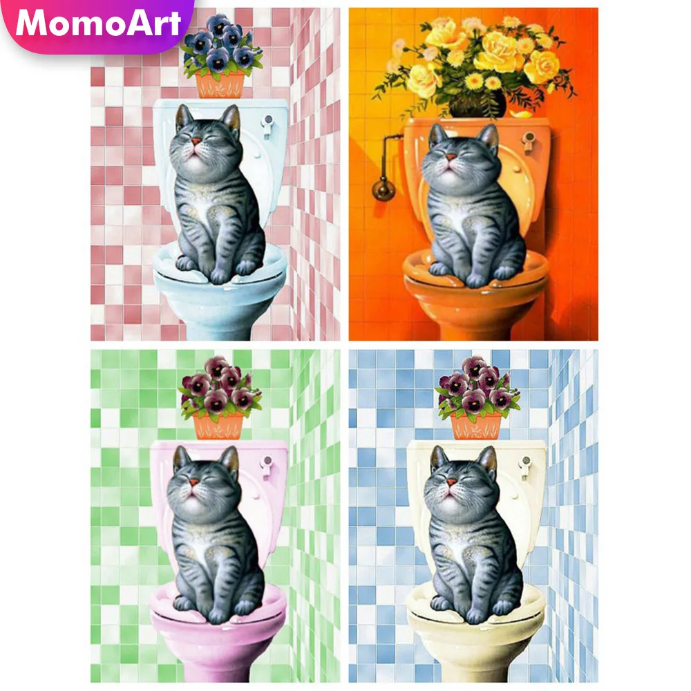 

Набор для алмазной вышивки MomoArt, квадратная мозаика с изображением кошки