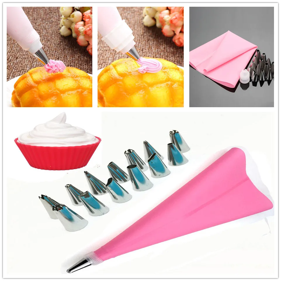 16 Pcs/set Cream Confectionery Nozzles Icing Piping Diy Silicone Kitchen Accessoriespastry Bag 14 Stainless Steel Nozzle Set
16 Pcs/set Cream Confectionery Nozzles Icing Piping Diy Silicone Kitchen Accessoriespastry Bag 14 Stainless Steel Nozzle Set