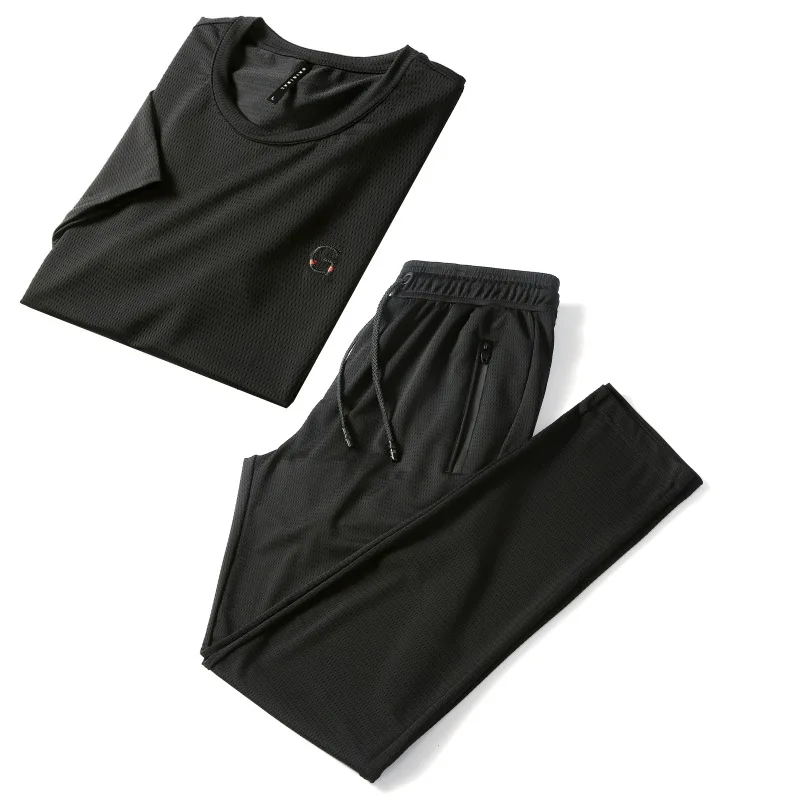 2021 summer new leisure sports short sleeve suit men's simple short sleeve top two piece set 9006
2021 summer new leisure sports short sleeve suit men's simple short sleeve top two piece set 9006