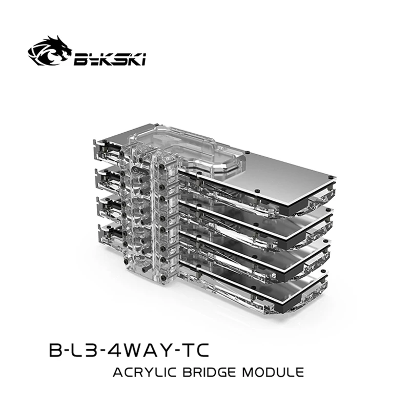 Bykski GPU Active Backplate Bridging Module For VGA Water Block Multi Video Card Acrylic Connectors B-L3-2WAY-TC | Компьютеры и офис