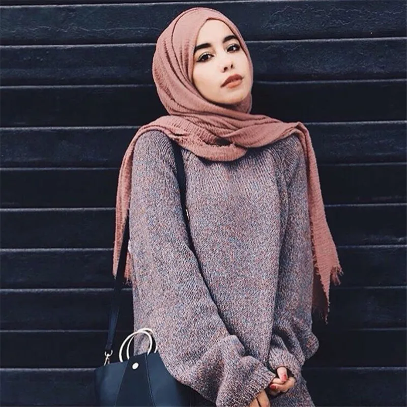 wholesale price 70*175cm women muslim crinkle hijab scarf soft cotton headscarf islamic head wraps hijab femme musulman
wholesale price 70*175cm women muslim crinkle hijab scarf soft cotton headscarf islamic head wraps hijab femme musulman
