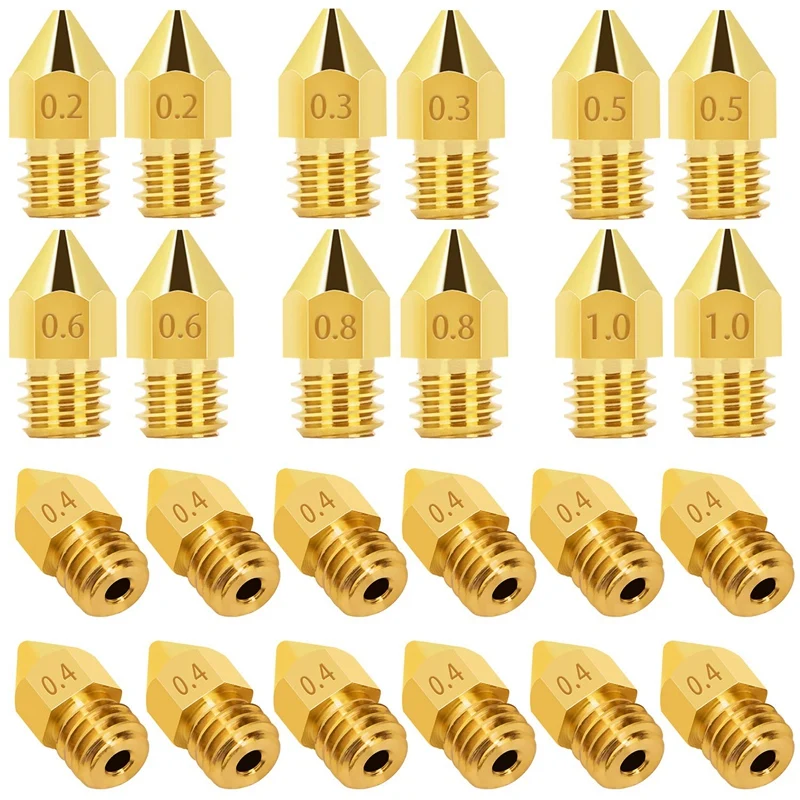 24 Pieces Of Extruder 3D Printer Nozzle MK8 0.2 Mm 0.3 Mm 0.4 Mm 0.5 Mm 0.6 Mm 0.8 Mm 1.0 Mm with Free Storage Box 
24 Pieces Of Extruder 3D Printer Nozzle MK8 0.2 Mm 0.3 Mm 0.4 Mm 0.5 Mm 0.6 Mm 0.8 Mm 1.0 Mm with Free Storage Box