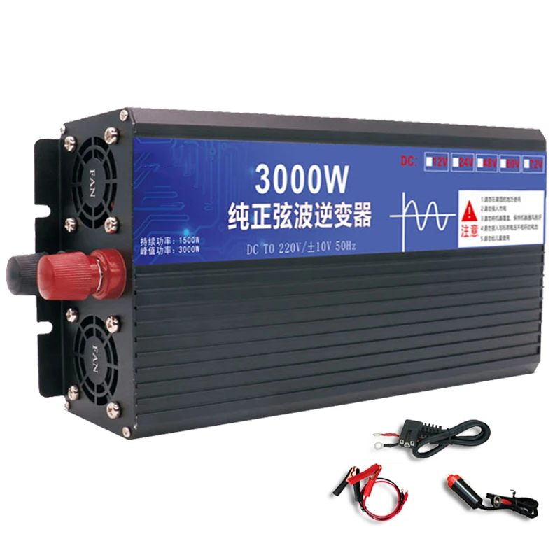 Pure Sine Wave Inverter 3000W 4000W 5000W Micro Cars Inverter Converter DC 12V 24V To AC 220V VoltageSolar Home Inverter Convert
Pure Sine Wave Inverter 3000W 4000W 5000W Micro Cars Inverter Converter DC 12V 24V To AC 220V VoltageSolar Home Inverter Convert
