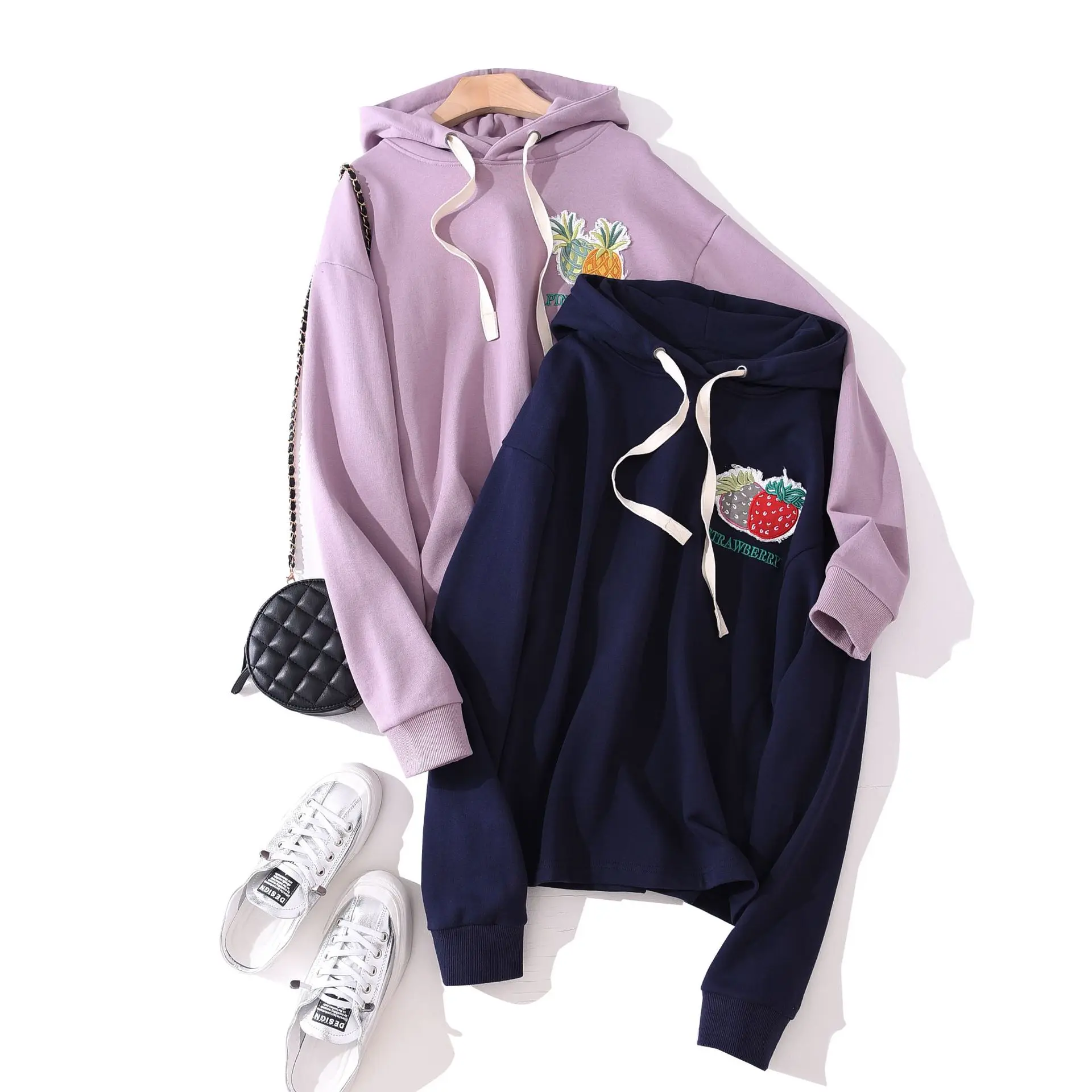 Fashion Oversized Hoodies Unisex Strawberry Embroidery Vintage Sweatshirt Women Hooded Streetwear Autumn Winter
Fashion Oversized Hoodies Unisex Strawberry Embroidery Vintage Sweatshirt Women Hooded Streetwear Autumn Winter