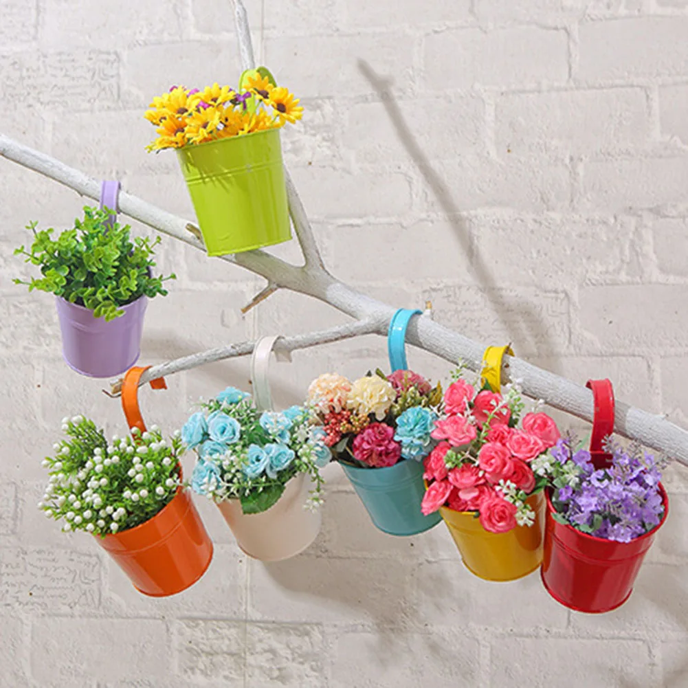 10pcs Metal Flower Pot Detachable Home Fence Hanging Planter Tin with Drain Hole Vertical Hang Bucket Iron Holder Basket
10pcs Metal Flower Pot Detachable Home Fence Hanging Planter Tin with Drain Hole Vertical Hang Bucket Iron Holder Basket