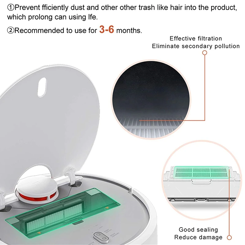 11Pcs Replacement Parts for Xiaomi Roborock S50 S55 S6 S5Max Main Brushes Side Brushes HEPA Filters Mop Cloth
11Pcs Replacement Parts for Xiaomi Roborock S50 S55 S6 S5Max Main Brushes Side Brushes HEPA Filters Mop Cloth