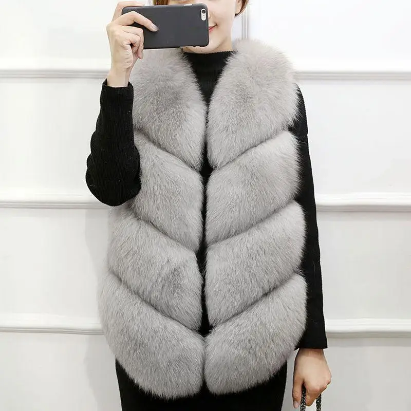Plus Size Women Faux Fur Vest Stitching Sleeveless V Neck Jacket Autumn Winter Warm Chic Coat
Plus Size Women Faux Fur Vest Stitching Sleeveless V Neck Jacket Autumn Winter Warm Chic Coat