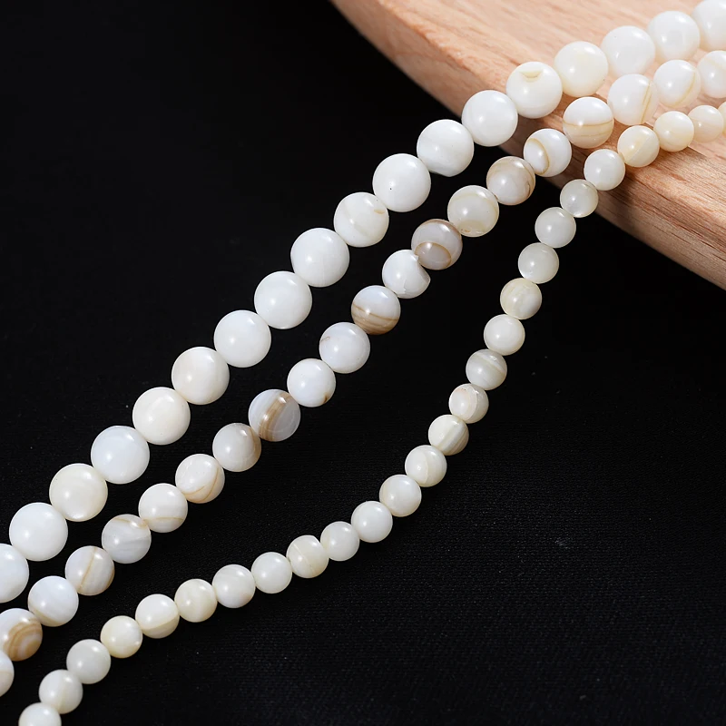 4/5/6mm White Natural Shell Stone Beads Round Shell Spacer Beads For Jewelry Making DIY Bracelet Necklace Earring Accessories
4/5/6mm White Natural Shell Stone Beads Round Shell Spacer Beads For Jewelry Making DIY Bracelet Necklace Earring Accessories