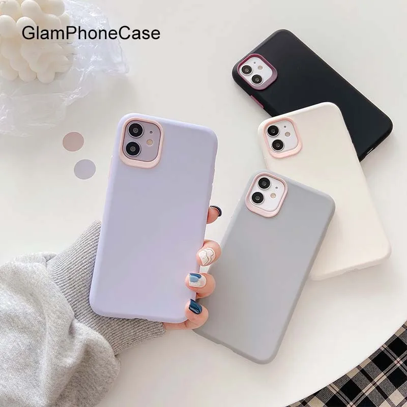 Чехол для телефона GlamPhone простой однотонный чехол iphone 2 11Pro/Max X XS Max XR мягкий