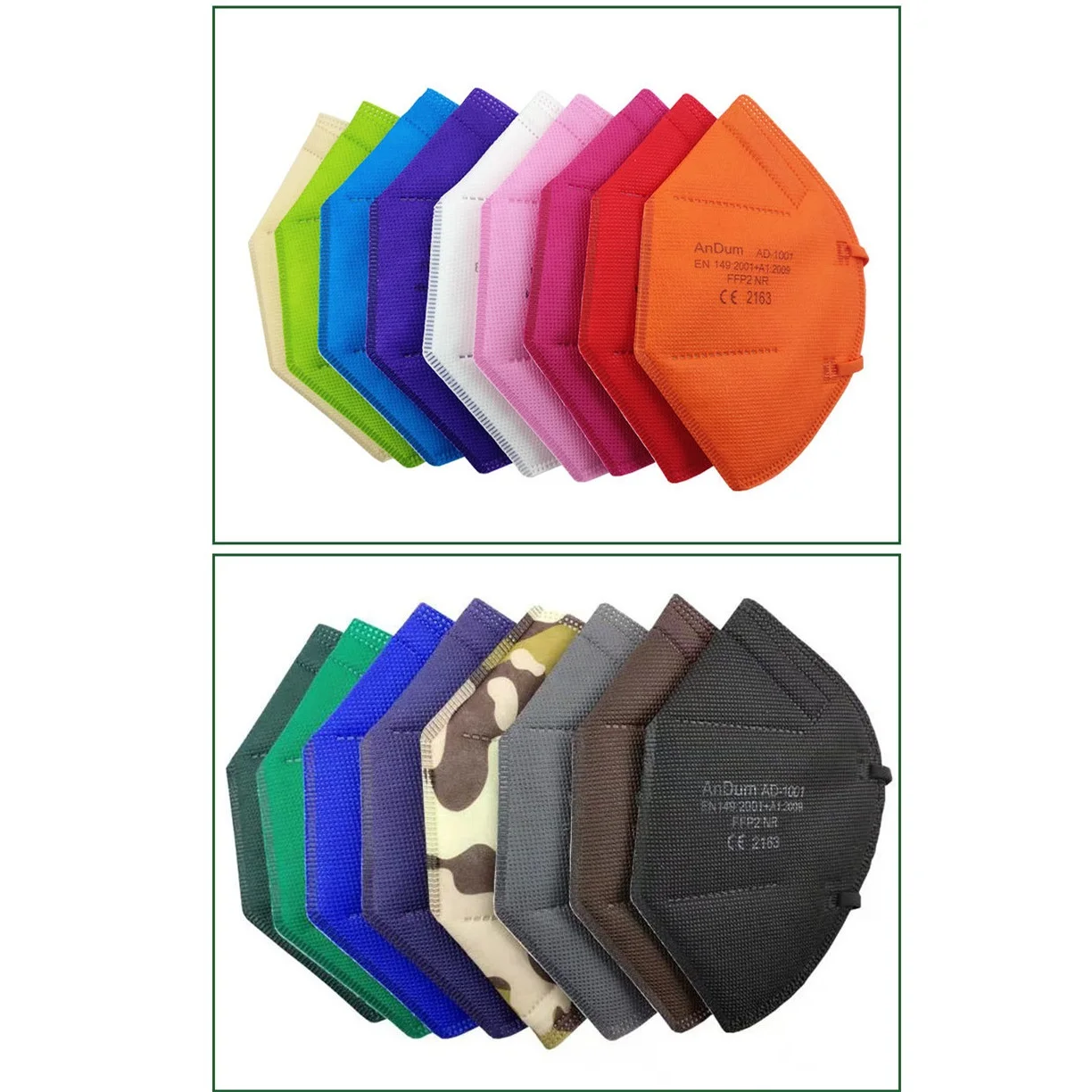 20pcs FFP2 Approved Facial Mask 17 Colors CE Anti-PM2.5 Dustproof Breathable Colorful 5-Layer Filtering Mascarilla IN STOCK
20pcs FFP2 Approved Facial Mask 17 Colors CE Anti-PM2.5 Dustproof Breathable Colorful 5-Layer Filtering Mascarilla IN STOCK