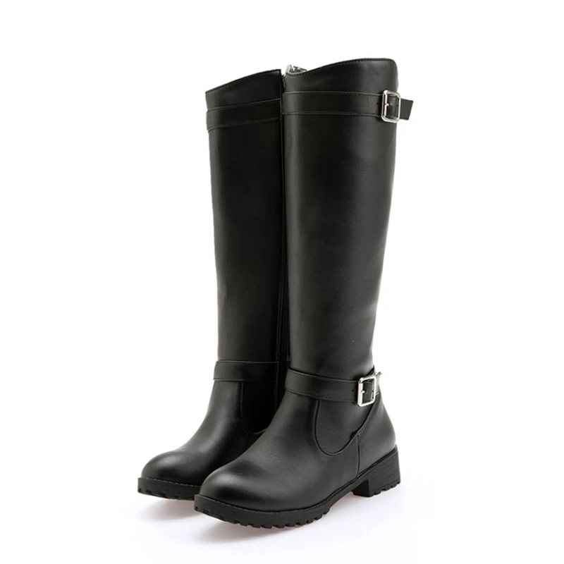 

BLXQPYT Super Size 33-50 Autumn Winter Knee Boots Women Zipper Thigh High Woman Shoes Long Bota Feminina Zapatos De Mujer H8-15