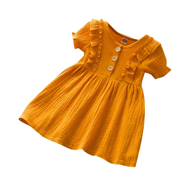 Summer 2020 Girls Dress Girls Cute Dress Short Sleeve Ruffles Button Solid Cute Girls Dresses Vestidos 2-9T
Summer 2020 Girls Dress Girls Cute Dress Short Sleeve Ruffles Button Solid Cute Girls Dresses Vestidos 2-9T