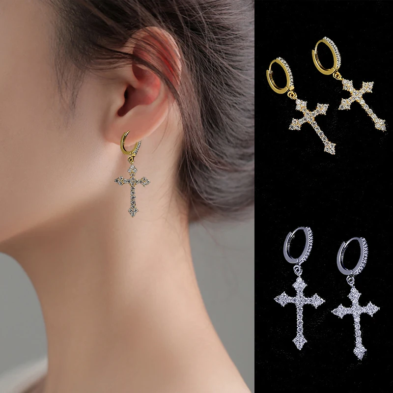 Classic Cross Earrings With Zircon Earrings Stud Earrings Jewelry Cross Earrings Exquisite Temperament Stylish Zircon Earrings
Classic Cross Earrings With Zircon Earrings Stud Earrings Jewelry Cross Earrings Exquisite Temperament Stylish Zircon Earrings