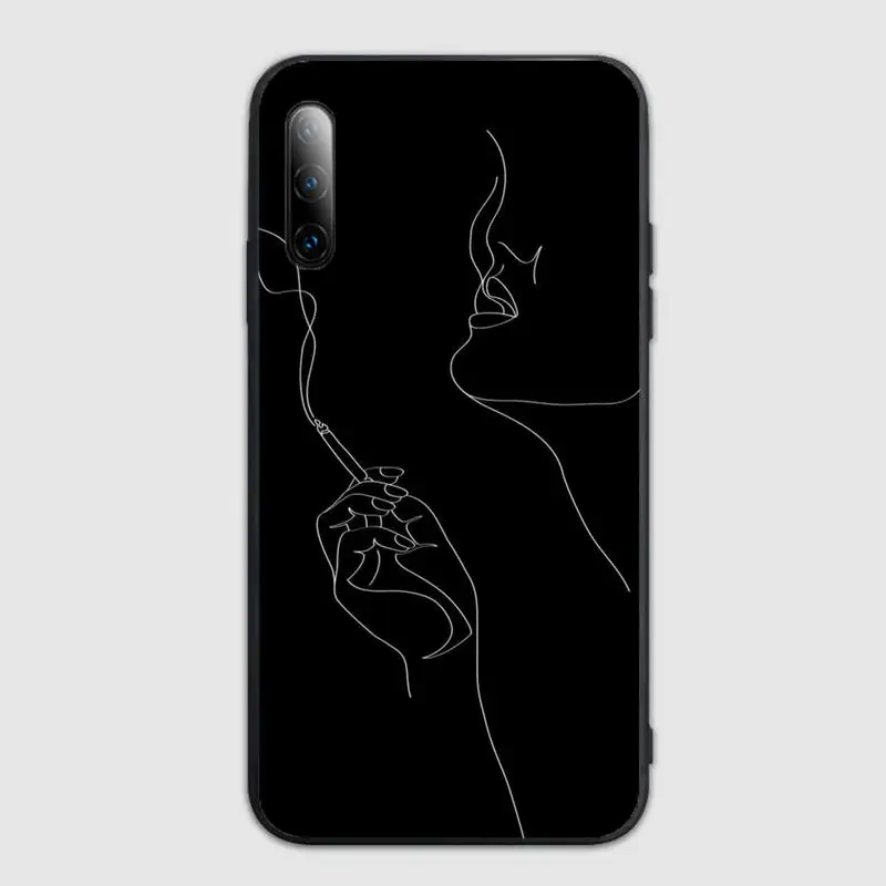Artistic Face Letter Phone Case For Samsung A01 A10 A20 M30 A40 A50 A51 A70 A71 A80 Cover Fundas Coque