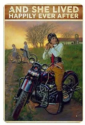 and She Lived Happily Ever After Girl Biker Novelty Parking Retro Metal Tin Sign Plaque Poster Chic Gift Suitable 12x8 Inch
and She Lived Happily Ever After Girl Biker Novelty Parking Retro Metal Tin Sign Plaque Poster Chic Gift Suitable 12x8 Inch
