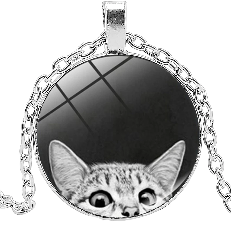 New Jewelry Statement Necklace Cute Cat Creative Time Glass Convex Round Pendant Necklace Children's Gift Statement Necklace
New Jewelry Statement Necklace Cute Cat Creative Time Glass Convex Round Pendant Necklace Children's Gift Statement Necklace