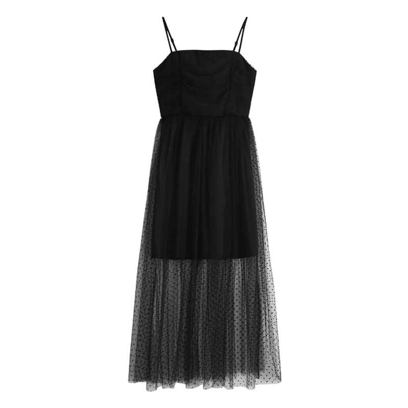PERHAPS U Mesh Sleeveless Solid Black Women Maxi Dress Slash Neck Fit And Flare D1648
PERHAPS U Mesh Sleeveless Solid Black Women Maxi Dress Slash Neck Fit And Flare D1648