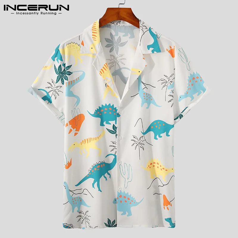 Summer Men Hawaiian Shirt Lapel Short Sleeve Breathable Casual Camisas Button Vacation Streetwear Men Clothing 3XL INCERUN 2021
Summer Men Hawaiian Shirt Lapel Short Sleeve Breathable Casual Camisas Button Vacation Streetwear Men Clothing 3XL INCERUN 2021