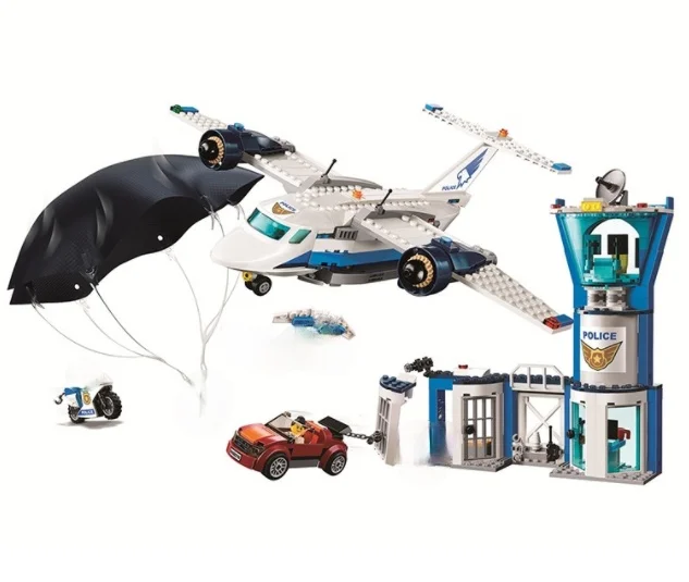 11210 559pcs City Arctic Sky Police Air Base Getaway Car Airplane Parachute ing Building Blocks Brick 60210 Toy 
11210 559pcs City Arctic Sky Police Air Base Getaway Car Airplane Parachute ing Building Blocks Brick 60210 Toy