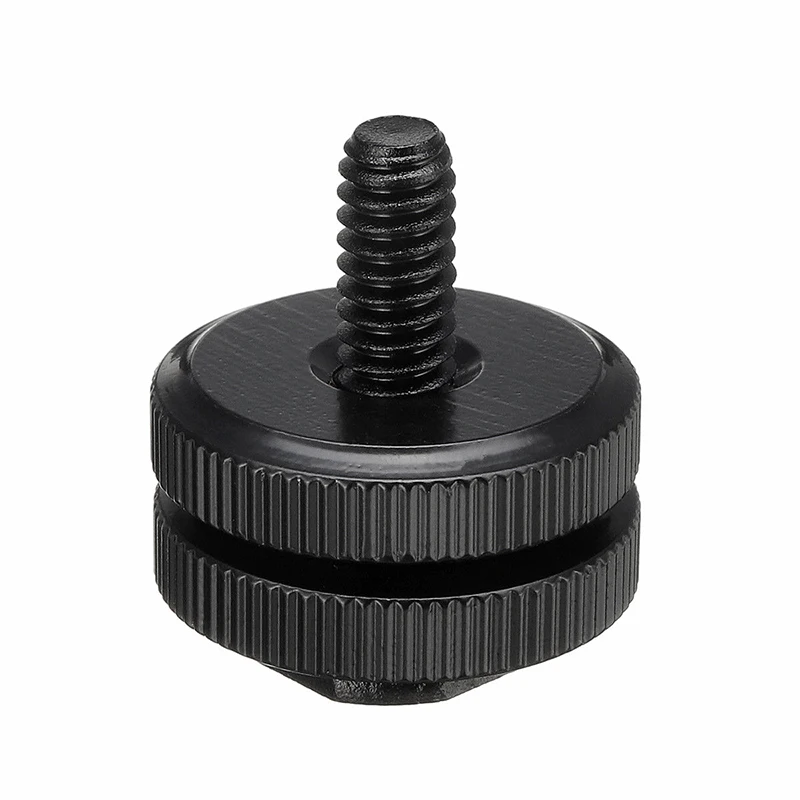 

1/4" Dual Thumb Screw Flash Cold Hot Shoe Camera Adapter Mount For GoPro DSLR Include 2 Adjustable Nuts