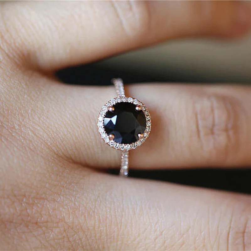 2021 Hot Luxury Round Black Zircon Rings For Women Fashion Rose Gold Stainless Steel Female Jewelry Engagement Party Gifts
2021 Hot Luxury Round Black Zircon Rings For Women Fashion Rose Gold Stainless Steel Female Jewelry Engagement Party Gifts