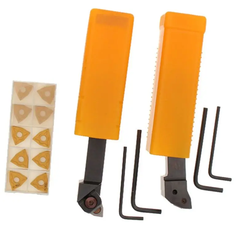 Pogongshi 1x WWLNR1616H08 Holder+1x WWLNL1616H08 Holder+10pcs WNMG080404 Insert Blades Lathe Tool+4pcs Wrenches
Pogongshi 1x WWLNR1616H08 Holder+1x WWLNL1616H08 Holder+10pcs WNMG080404 Insert Blades Lathe Tool+4pcs Wrenches