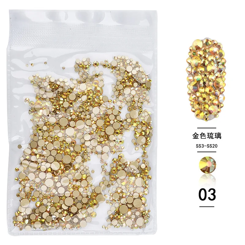 Flat Bottom Diamond Light Therapy Symphony AB Rhinestone Decoration Shiny Diamond Size Mixed 1440 Pieces Nails Accessories
Flat Bottom Diamond Light Therapy Symphony AB Rhinestone Decoration Shiny Diamond Size Mixed 1440 Pieces Nails Accessories