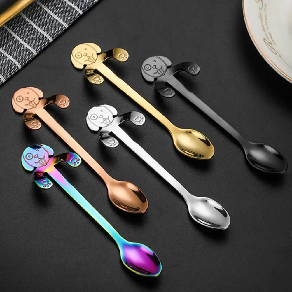 Coffee Spoon Mini 304 Stainless Steel Cartoon Dog Spoon Long Handle Flatware Coffee Drinking Tools Kitchen Gadget Teaspoons New
Coffee Spoon Mini 304 Stainless Steel Cartoon Dog Spoon Long Handle Flatware Coffee Drinking Tools Kitchen Gadget Teaspoons New