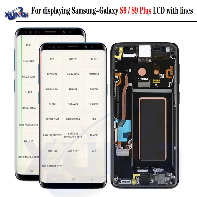 ЖК дисплей для Samsung S9 сенсорный экран G960 G965 Plus с полоской мобильный телефон