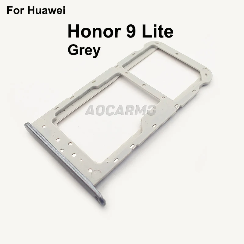 Aocarmo черный/синий/серый/белый для Huawei Honor 9 Lite держатель SD MicroSD Nano Sim карты|Лотки SIM- и