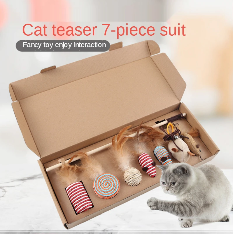 Funny Cat Seven-piece Toy Simulation Rat Relieve Cat Boredom Cat Interaction Attract Cats Attention To Prevent Obesity Supplies
Funny Cat Seven-piece Toy Simulation Rat Relieve Cat Boredom Cat Interaction Attract Cats Attention To Prevent Obesity Supplies