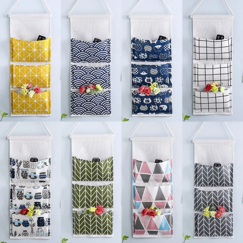 Waterproof Cotton Linen Hanging Storage Bag 3 Pockets Wall Mounted Wardrobe Hang Bag Wall Pouch Cosmetic Toys Organizer
Waterproof Cotton Linen Hanging Storage Bag 3 Pockets Wall Mounted Wardrobe Hang Bag Wall Pouch Cosmetic Toys Organizer