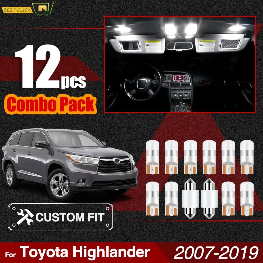 Xukey светодиодные лампы для освещения салона автомобиля Комплект Toyota Highlander 2007 2019