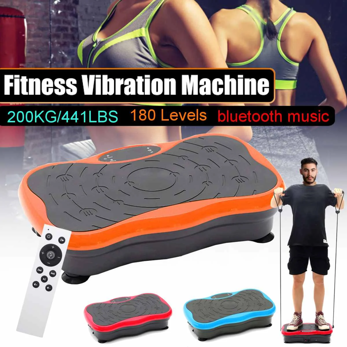 200KG/441LBS 500W Exercise Vibration Fitness Massager Trainer Plate Platform Body Shaper Exercise Massage with Remote Control
200KG/441LBS 500W Exercise Vibration Fitness Massager Trainer Plate Platform Body Shaper Exercise Massage with Remote Control