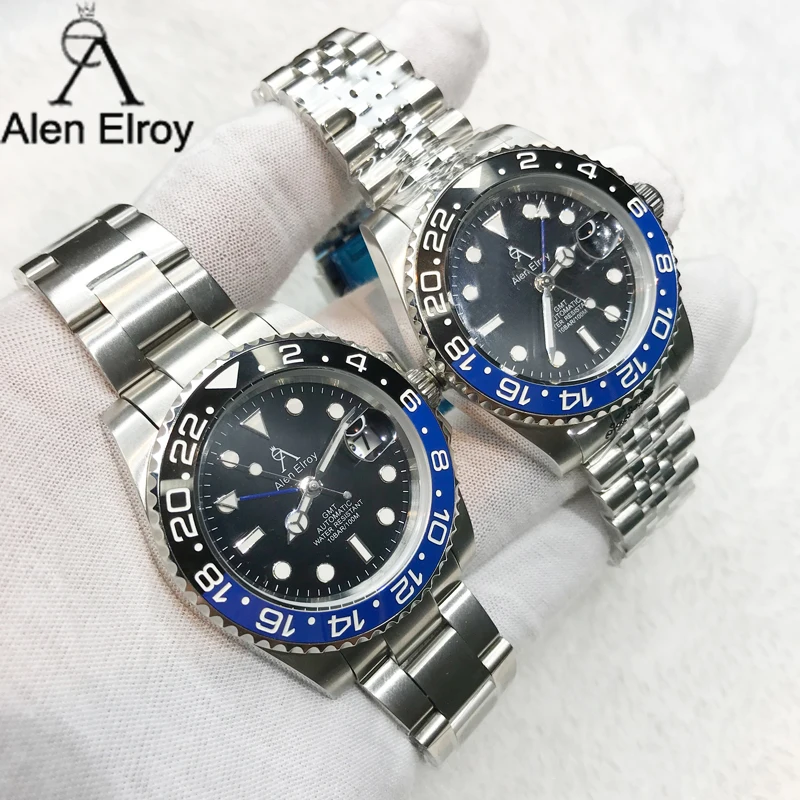 Alen Elroy DESIGN Fashion Luxury GMT automatic Watch Luminous Ceramic bezel Sapphire Glass 3Bar Waterproof relogio masculin
Alen Elroy DESIGN Fashion Luxury GMT automatic Watch Luminous Ceramic bezel Sapphire Glass 3Bar Waterproof relogio masculin