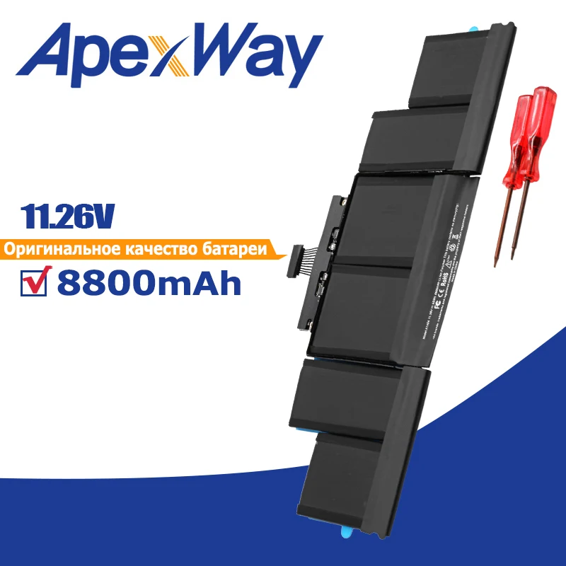 Apexway A1494 Laptop Battery for Apple MacBook Pro 15" Retina Display Late 2013 Mid 2014 Me293 Me294 A1398 Late 2013 & Mid 2014
Apexway A1494 Laptop Battery for Apple MacBook Pro 15" Retina Display Late 2013 Mid 2014 Me293 Me294 A1398 Late 2013 & Mid 2014