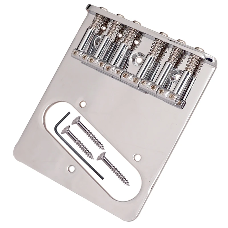 6 седельный мост с винтами для Telecaster, фиксатор для электрогитары, аксессуары для гитары, серебряные детали 
6 седельный мост с винтами для Telecaster, фиксатор для электрогитары, аксессуары для гитары, серебряные детали