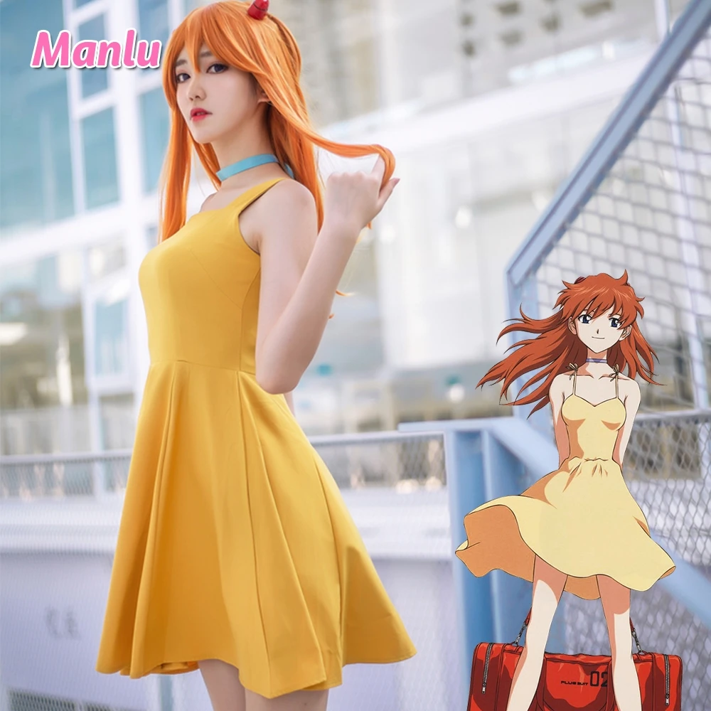 Костюм для косплея Asuka Langley Soryu из ЭВА, пикантный желтый головной убор с париком на бретелях, наряд на Хэллоуин для женщин и девочек
Костюм для косплея Asuka Langley Soryu из ЭВА, пикантный желтый головной убор с париком на бретелях, наряд на Хэллоуин для женщин и девочек