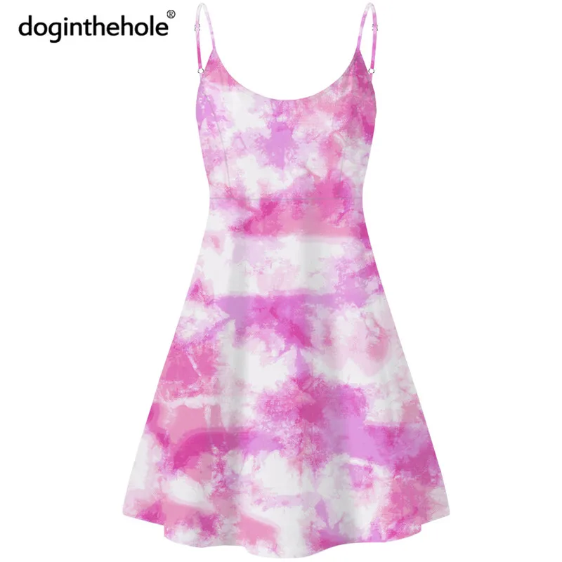 Pink Tie-Dye Pattern Women Sleeves Slim Sling Dress 2020 Summer Sleeveless Cute Sundress For Teen Girls Crew Neck Tunic
Pink Tie-Dye Pattern Women Sleeves Slim Sling Dress 2020 Summer Sleeveless Cute Sundress For Teen Girls Crew Neck Tunic