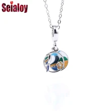 Seialoy Brazilian Parrot Pendant Necklace For Women Girl Gold Color Field Charms Pendant Collar Fashion Necklace Jewelry