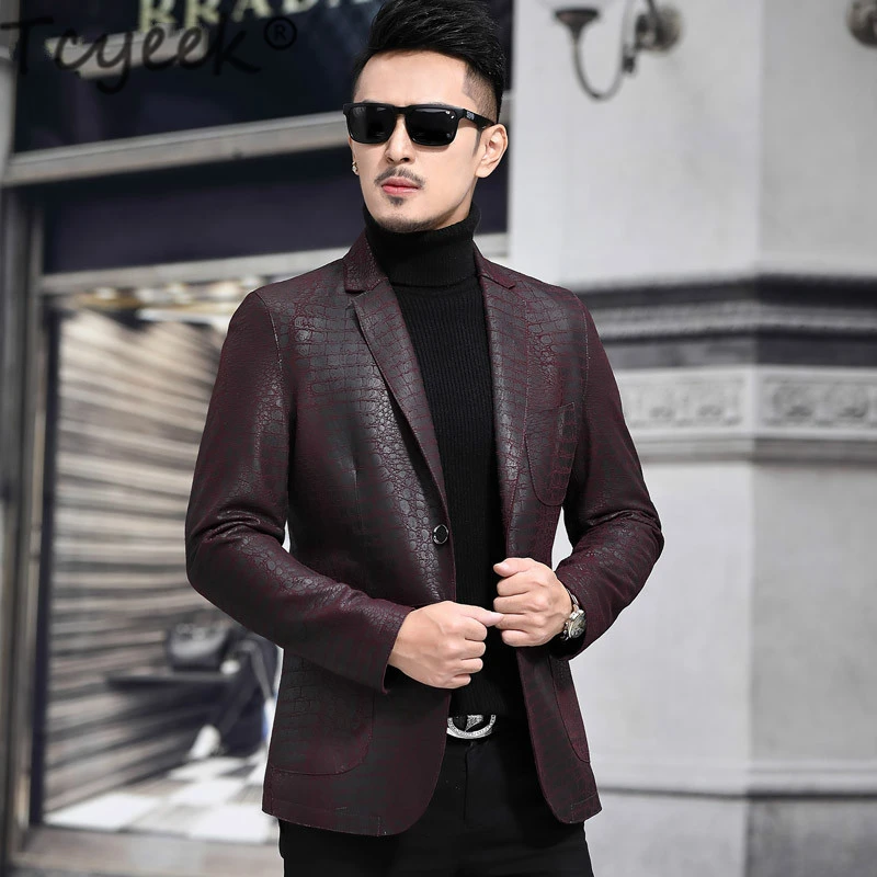 Tcyeek 100% Genuine Leather Jacket Men Casual Business Natural Sheepskin Coat Man Fashion Spring Winter Real Leather Jacket 6609
Tcyeek 100% Genuine Leather Jacket Men Casual Business Natural Sheepskin Coat Man Fashion Spring Winter Real Leather Jacket 6609