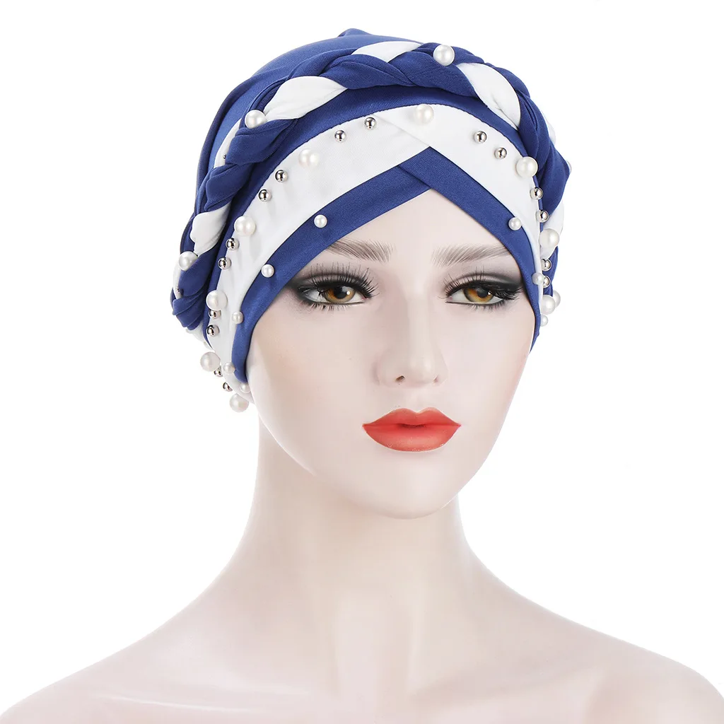 New European and American Spring and Autumn Muslim Headdress Two Color Nail Bead Braided Headdress Headtie
New European and American Spring and Autumn Muslim Headdress Two Color Nail Bead Braided Headdress Headtie