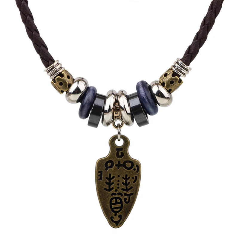 Pendant leather rope ancient sword necklace leather rope braided necklace fashion accessories
Pendant leather rope ancient sword necklace leather rope braided necklace fashion accessories